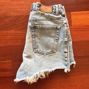Ralph Lauren frayed high waisted jean shorts